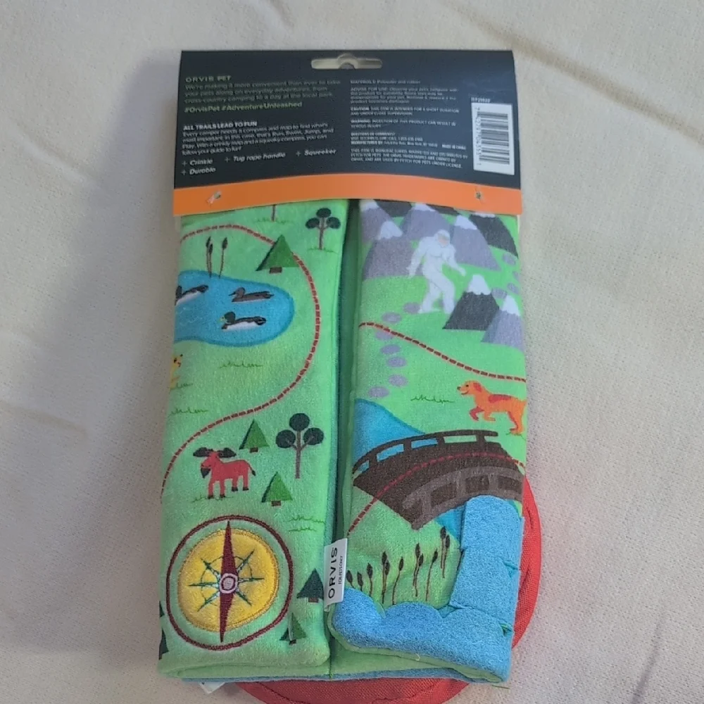 Orvis Dog Compass & Trail Map Crinkle/Squeaker Toy Set